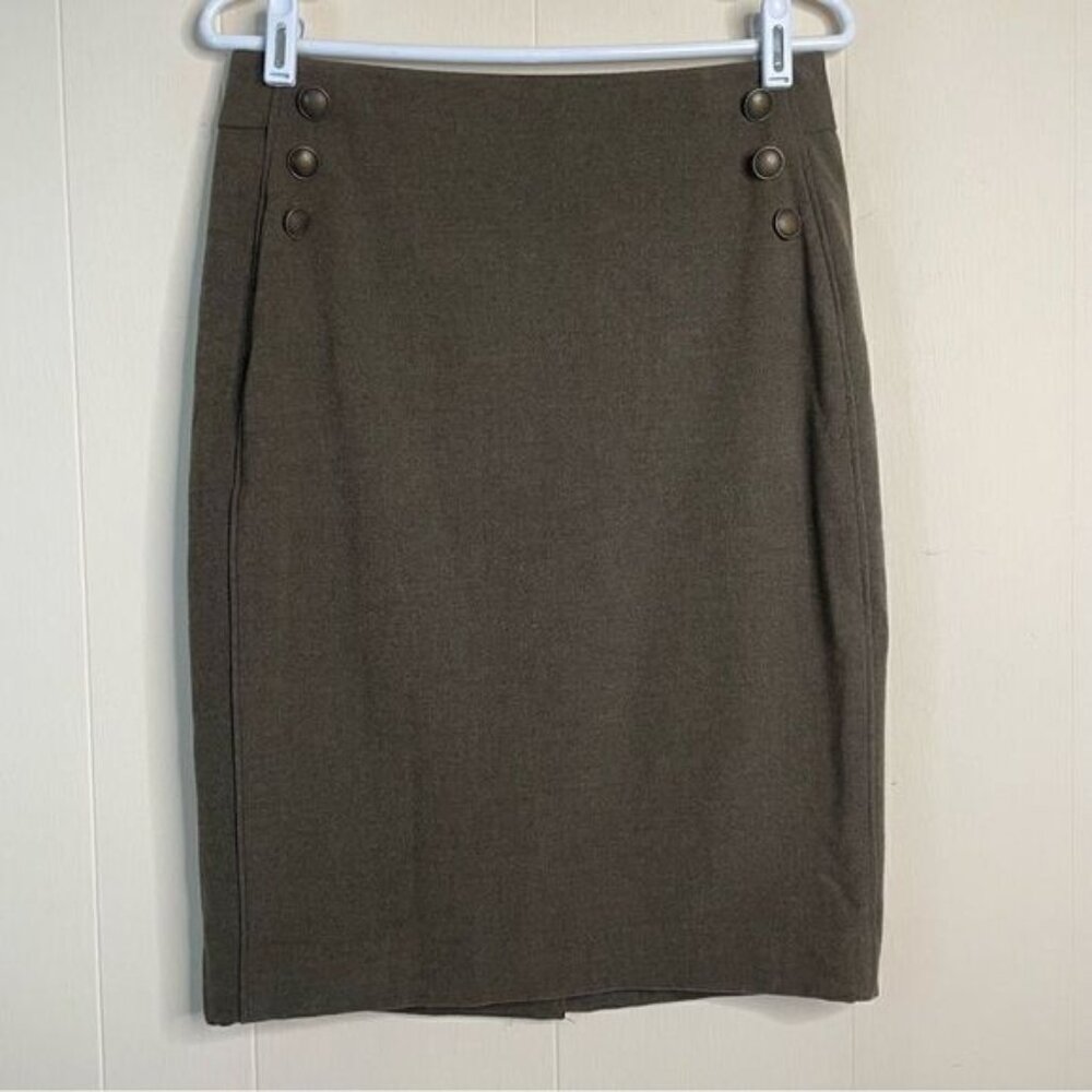 The Limited Military Olive Green Pencil Skirt